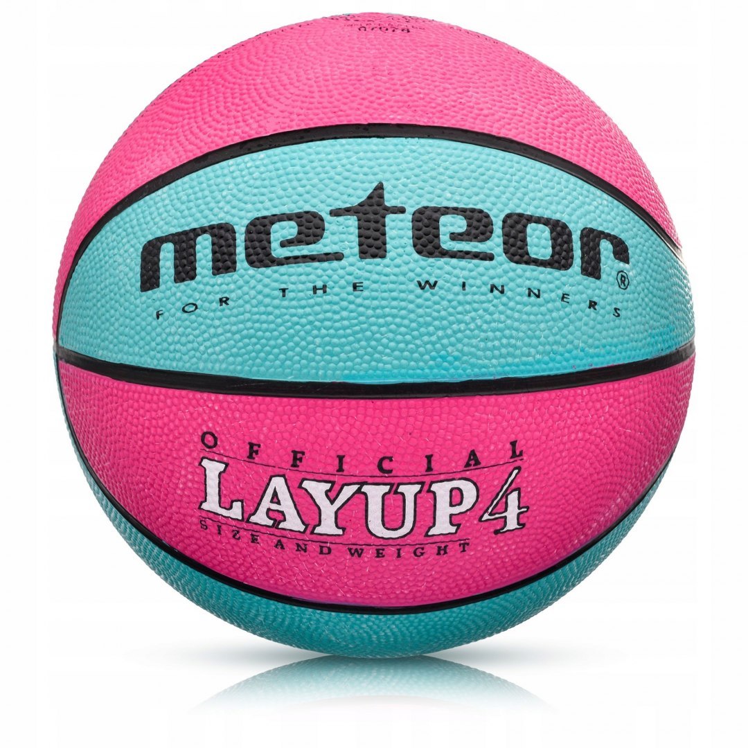 Piłka Koszykowa Treningowa Meteor Layup różowy/niebieski