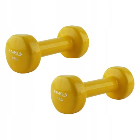 Hantle hantla ciężarki winylowe HMS 1KG żółty