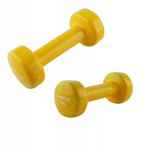 Hantle hantla ciężarki winylowe HMS 1KG żółty