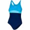 Kostium kąpielowy dziecięcy dla dziweczynki Aqua-Speed Emily Kol. 42 granatowo-niebieski