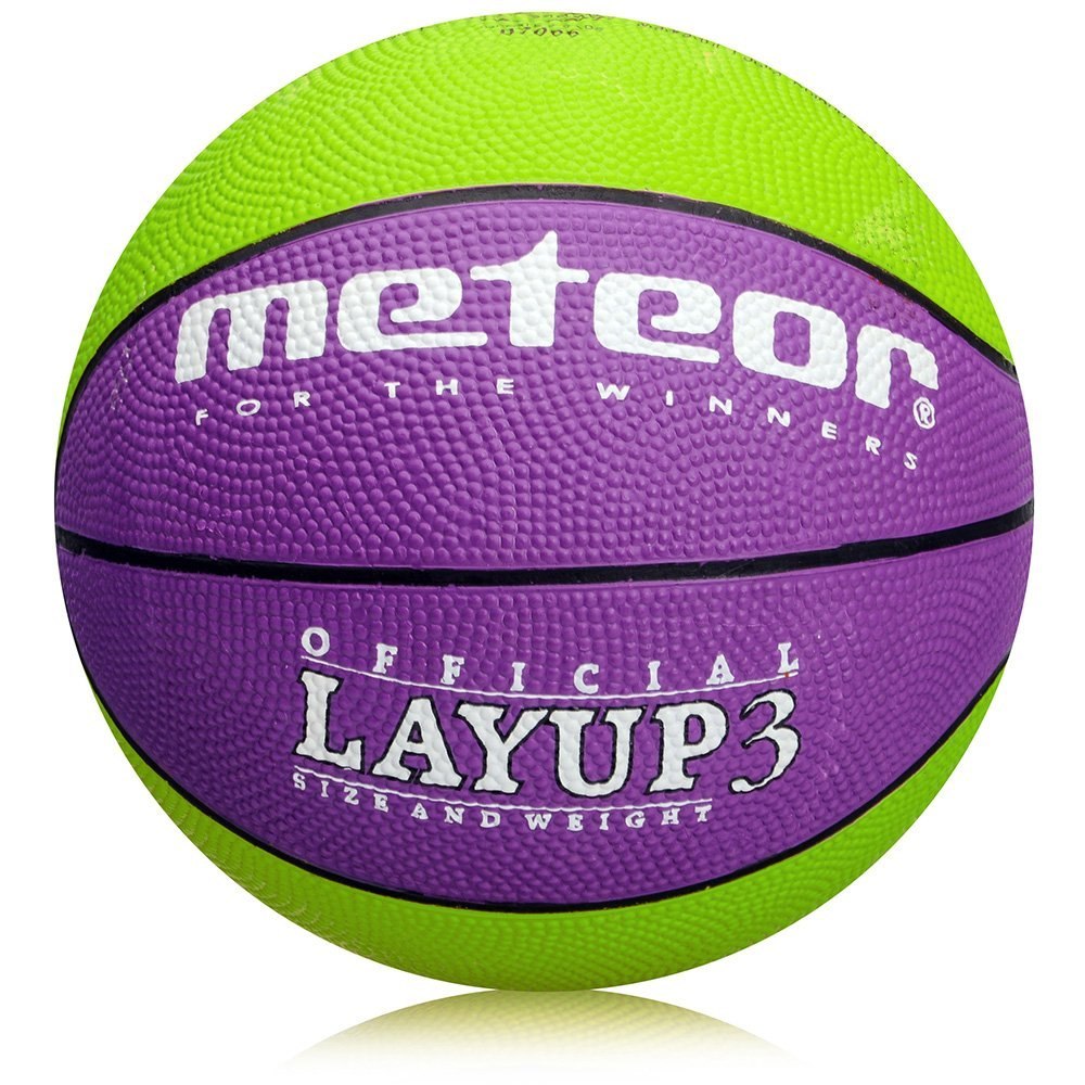 Piłka Koszykowa Treningowa Meteor Layup fioletowo/zielony