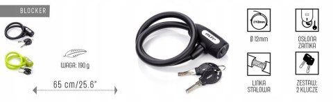 Zapięcie Rowerowe Meteor Blocker 65cm zielony