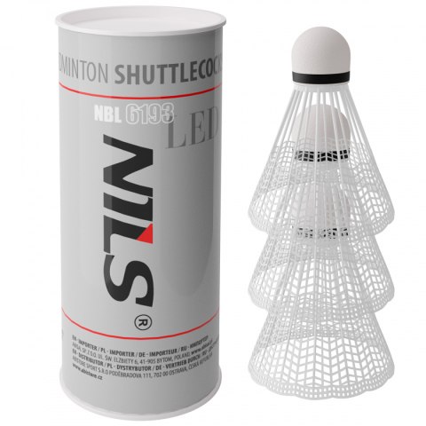 Lotki do Badmintona Nylonowe LED 3 szt. Nils NBL6193
