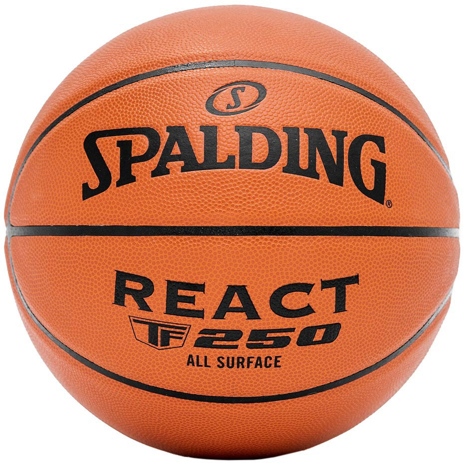 Piłka Koszykowa Spalding React TF-250 Fiba brązowa 76801Z