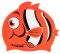 Czepek Pływacki Dziecięcy Aqua-Speed Zoo Nemo kol. 75 pomarańczowy