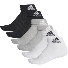 Skarpety Adidas Cushioned Ankle Socks DZ9361 6PP czarne, szare, białe