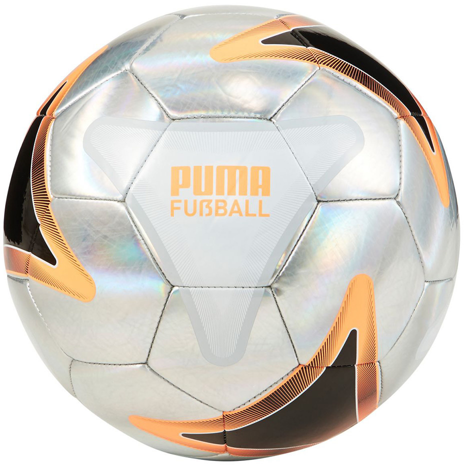Piłka Nożna Puma Stereet Ball 83698 02 srebrno-pomarańczowa