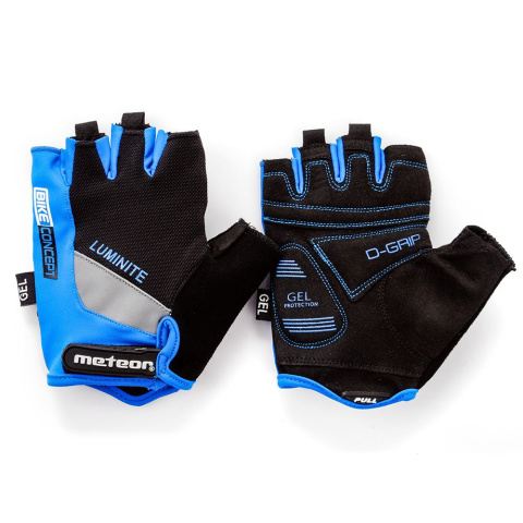 Rękawiczki Rowerowe Meteor Gel GX30 Senior niebieskie