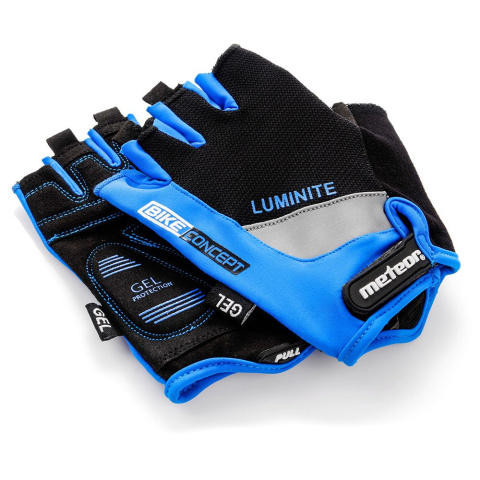 Rękawiczki Rowerowe Meteor Gel GX30 Senior niebieskie