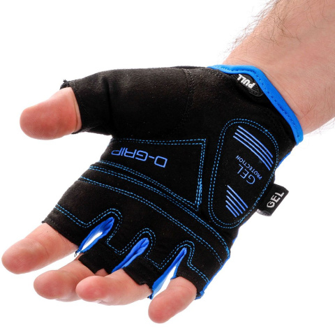 Rękawiczki Rowerowe Meteor Gel GX30 Senior niebieskie