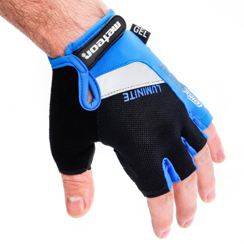 Rękawiczki Rowerowe Meteor Gel GX30 Senior niebieskie