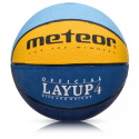 Piłka koszykowa treningowa Meteor Layup niebieski/zółty/błękitny