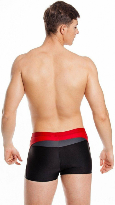 Kąpielówki Spodenki Aqua-Speed Alex Kol. 136 czarno-czerwone