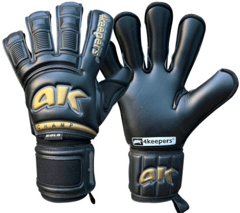 Rękawice Bramkarskie 4keepers Champ Gold Black VI Roll Finger Second Gen Senior