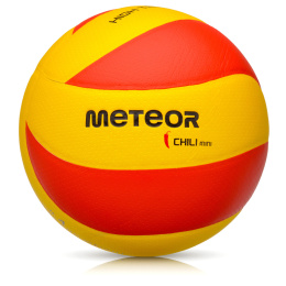 Piłka Siatkowa Meteor Chili PU mini 4 żółto-czerwona rozm. 4