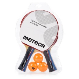 Zestaw do Tenisa Stołowego Rakietka do Tenisa Stołowego Meteor 2 Rakietki Mistral*** + 3 piłeczki 15023