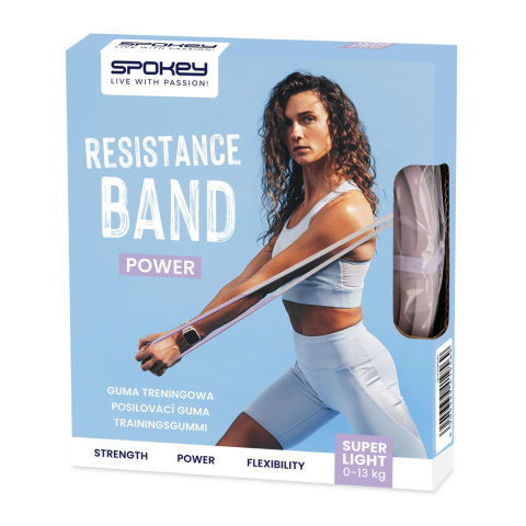 Taśma guma treningowa Super Light Spokey Power 0-13 kg fioletowa