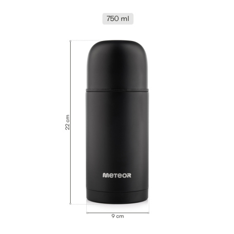 Termos próżniowy Meteor 750 ml czarny