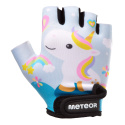 Rękawiczki Rowerowe Meteor junior Pony błękitne
