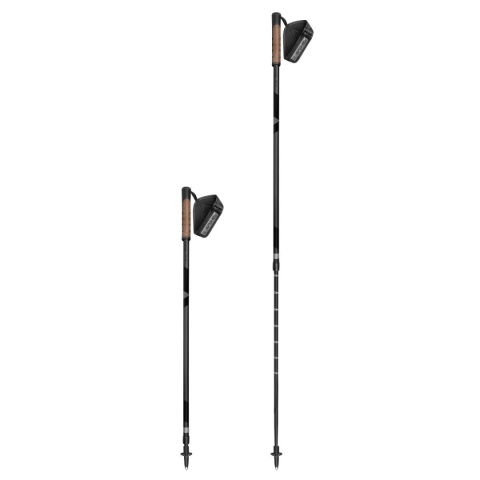 Kije Nordic Walking teleskopowe Spokey PEAK 105-135 czarne