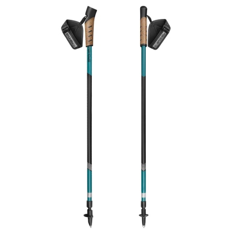 Kije Nordic Walking teleskopowe Spokey PEAK 105-135 niebiesko-czarne