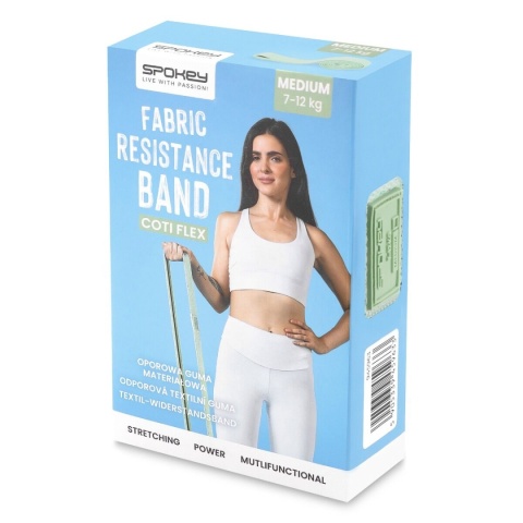 Materiałowa taśma guma oporowa Spokey Coti Flex medium 7–12 kg zielona