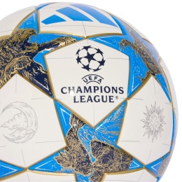 Piłka nożna adidas UCL J350 25/26 League Stage JP1543 biało-niebiesko-złota