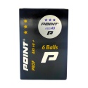 Piłeczki do Ping Ponga Point Prof ABS40 *** 6 szt. Białe