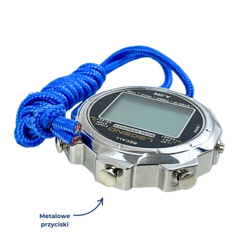 Cyfrowy stoper w metalowej obudowie 100 międzyczasów - Legend Sport