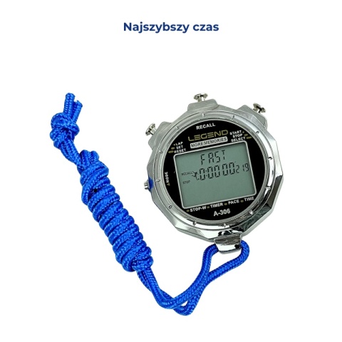 Cyfrowy stoper w metalowej obudowie 100 międzyczasów - Legend Sport