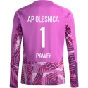 AP OLEŚNICA Bluza bramkarska adidas JUNIOR z herbem - fioletowa
