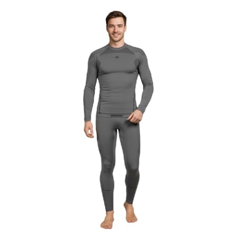 Bielizna termoaktywna męska Alpinus Hemis Set AO35166 szara