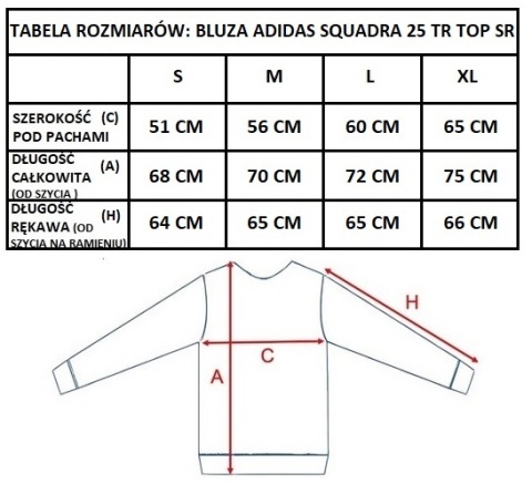 Bluza męska Adidas Squadra 25 Training Top JE2767 czarno-biała