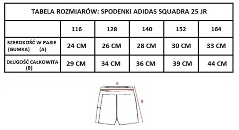 KP DĄB DOBROSZYCE Spodenki dla dzieci adidas Squadra 25