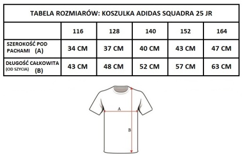 Koszulka dla dzieci Adidas Squadra 25 JC8666 pomarańczowa