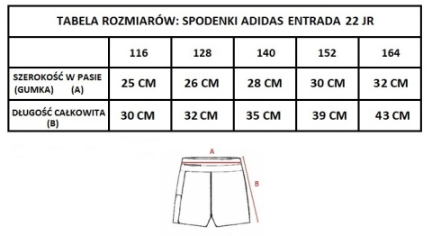 Spodenki Sportowe Adidas Entrada 22 Junior H57507