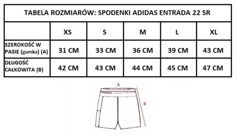Spodenki Sportowe Adidas Entrada 22 Senior H61735 czerwone