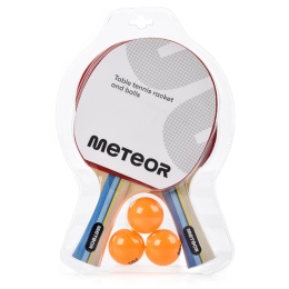 Zestaw do tenisa stołowego rakietka do tenisa stołowego Meteor 2 rakietki Sirocco** + 3 piłeczki 15022