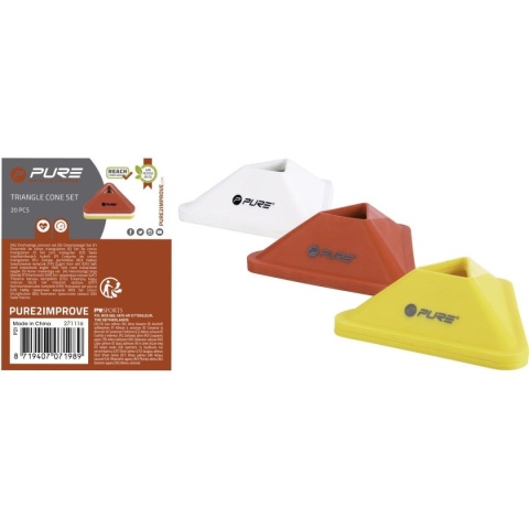 Stożki Pachołki Znaczniki Treningowe PURE 2 IMPROVE 20szt. 7071989