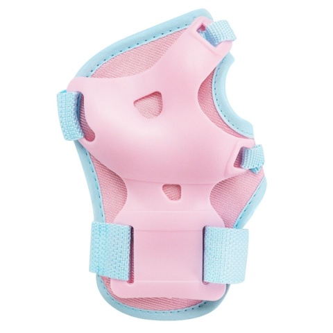 Zestaw ochraniaczy dziecięcych na kolana, nadgarstki i łokcie Spokey Buffer różowy