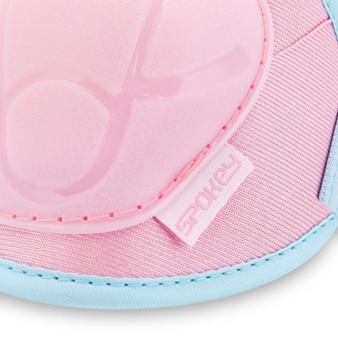 Zestaw ochraniaczy dziecięcych na kolana, nadgarstki i łokcie Spokey Buffer różowy