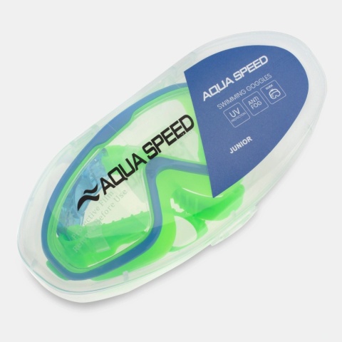 Gogle okulary pływackie dla dzieci Aqua Speed Tivano Jr kol. 30 -zielone - bezbarwne szkła