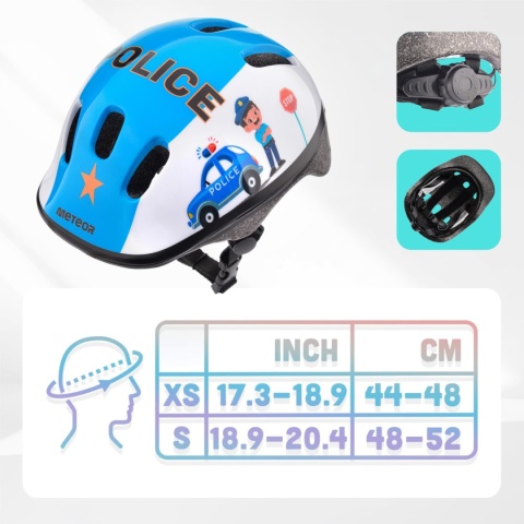 Kask rowerowy dla dzieci Meteor KS06 Police
