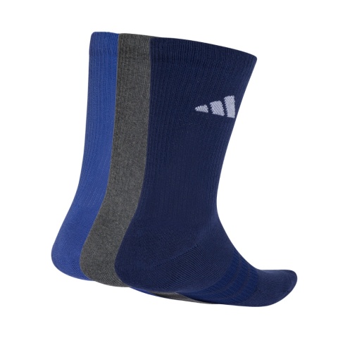 Skarpety adidas Cushioned Sportswear Crew 3P KQ6762 granatowe, szare, niebieskie