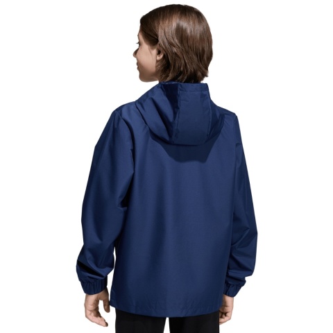 Kurtka ortalion dla dzieci adidas Entrada 26 All Weather JZ9103 granatowa