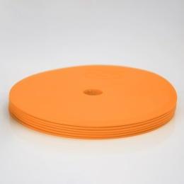 Płaskie znaczniki pola - okrągłe 15 cm - 12x pomarańczowy SMJ sport ZPO-O