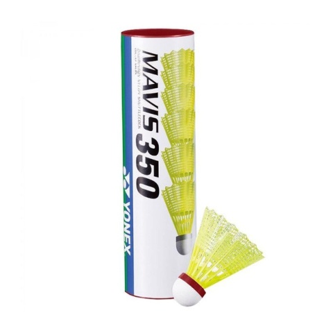 Lotki Nylonowe Żółte 6szt. Mavis 350 Yonex Szybkie czerwone