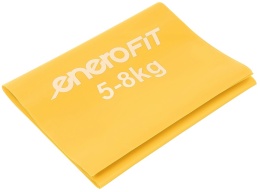Taśma treningowa guma do ćwiczeń pilates Enero Fit 200x15 cm 0,25 mm 5-8 kg żółta