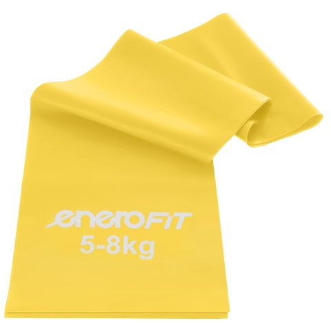 Taśma treningowa guma do ćwiczeń pilates Enero Fit 200x15 cm 0,25 mm 5-8 kg żółta