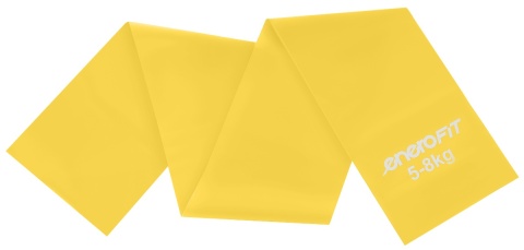Taśma treningowa guma do ćwiczeń pilates Enero Fit 200x15 cm 0,25 mm 5-8 kg żółta